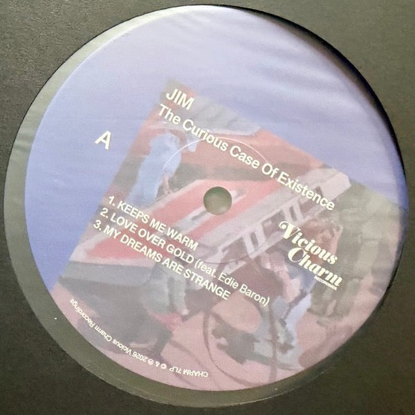 Image of Label Cover of 2x12" - EX/EX - JIM, The Curious Case Of Existence (Vicious Charm Recordings; CHARM 7 LP, UK 2026, Insert), Opened Instore,  - 4216069C
