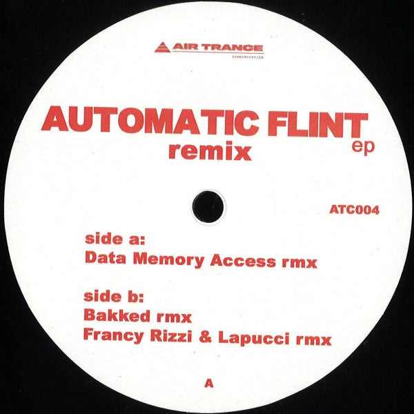 Image of Front Cover of 12" - /VG - VARIOUS, Automatic Flint (The Remixes) (Air Trance Communication; ATC004, Italy 2021, Plain Sleeve), , A1 W10 (Data Memory Access Remix)B1 W10 (Bakked Remix)B2 Fat Beat (Francy Rizzi & Lapucci Remix) - 4226006E