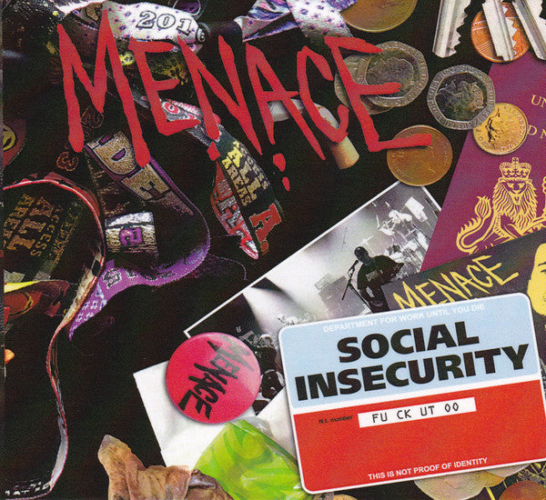 Image of Front Cover of CD - VG+/VG+ - MENACE, Social Insecurity (; none, UK 2018, Digipak, Insert), ,  - 4236008E