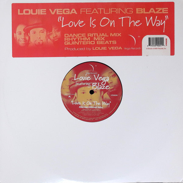 Image of Front Cover of 12" - VG+/VG+ - LOUIE VEGA FEATURING BLAZE, Love Is On The Way (Vega Records ; VR005, US 2004, Stickered Plain Sleeve), stickered sleeve,  - 4246057S