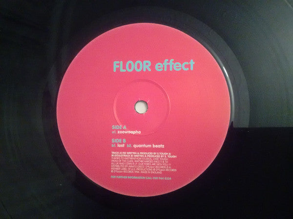 Image of Label Cover of 12" - VG/VG - FLOOR EFFECT, Zoowaapha (D*Fusion Records; DFR 12010, UK 1996, Stickered Plain Sleeve), Light marks only., Proggy breakbeat techno / downtempo - 4226057E
