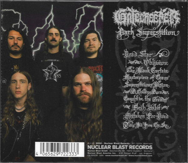Image of Back Cover of CD - VG+/EX - GATECREEPER, Dark Superstition (Nuclear Blast Records; NBR 7223-3, Europe 2024, Jewel Case), ,  - 4236011E