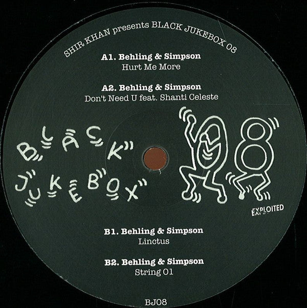 Image of Front Cover of 12" - /VG+ - BEHLING & SIMPSON, Shir Khan Presents Black Jukebox 08 (Exploited; BJ08, Germany 2013), ,  - 4226058E
