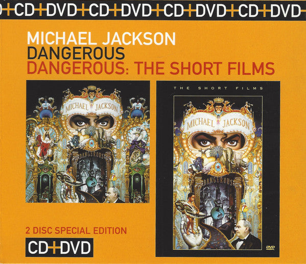 Image of Front Cover of CD - VG+/VG+ - MICHAEL JACKSON, Dangerous / Dangerous: The Short Films (Sony BMG Music Entertainment; 88697378572, Europe 2008 Reissue, CD & DVD), ,  - 4256014S