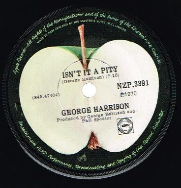 Image of Back Cover of 7" - /VG - GEORGE HARRISON, My Sweet Lord (Apple Records ; NZP.3391, New Zealand 1970, Plain Sleeve), Strong VG,  - 4126505E