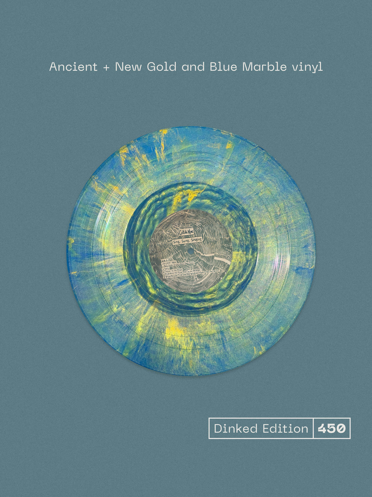 Image of Back Cover of LP - NEW/NEW - CEITIDH MAC, Sing, Sung, Singing - Dinked Edition (Ceitidh Mac; SSS1LPX, UK 2027, Signed A4 Print, Dinked No.450, Ancient + New Gold and Blue Marble Vinyl, Limited Pressing of 300), ,  - 9418732C