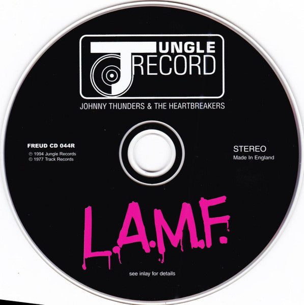 Image of Label Cover of CD - VG/VG+ - JOHNNY THUNDERS & THE HEARTBREAKERS, L.A.M.F. (The Lost '77 Mixes) (Jungle Records; FREUDCD044R, UK 2017 Reissue, Digisleeve, Booklet), ,  - 4216141C