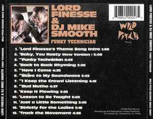 Image of Back Cover of CD - VG+/VG - LORD FINESSE & DJ MIKE SMOOTH, Funky Technician (Wild Pitch Records; 98842 00057, US 2008 Reissue, Jewel Case), Couple of light, cosmetic marks.,  - 4216142C