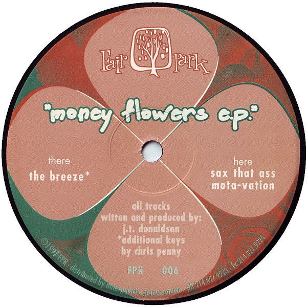 Image of Front Cover of 12" EP - /VG - J.T. DONALDSON, Money Flowers E.P. (Fair Park; FPR 006, US 1997), Light hairlines only. Red marker on label.,  - 4216096C