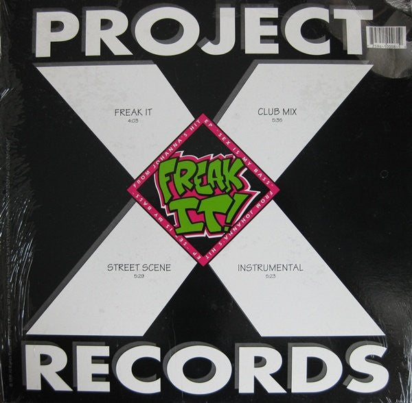 Image of Back Cover of 12" - VG/VG - A "___" NAMED JOHANNA, Freak It (Project X Records; PX-10008, US 1990), Pen On Label,  - 4246092S
