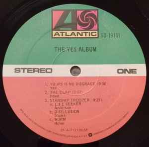 Image of Label Cover of LP - VG/VG - YES, The Yes Album (Atlantic; SD 19131, US 1977 Reissue, Gatefold, Company Inner), Strong VG - light marks, light cover wear,  - 4246022S