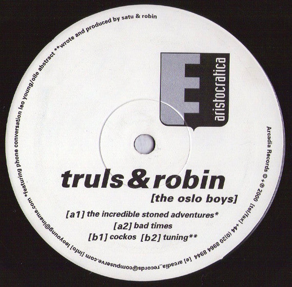 Image of Front Cover of 12" - /G - TRULS & ROBIN, The Oslo Boys (Aristocratica; ARISTO EP 002, UK 2000), Lots of surface marks, plays VG,  - 4246078S