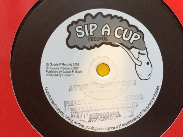 Image of Label Cover of 10" - VG+/VG+ - JAH MASON / GUSSIE P & DIGITAL ENGLISH, As The Wind Blows / 52nd Lennix Rock (Sip A Cup Records; SIP10019, UK 2001), ,  - 4216220C