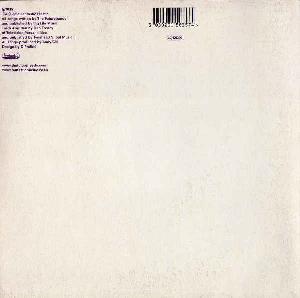 Image of Back Cover of 7" - VG+/VG+ - THE FUTUREHEADS, 1-2-3-Nul! EP (Fantastic Plastic; FP7035, UK 2003, Picture Sleeve, Sticker & Badge), ,  - 4216163C