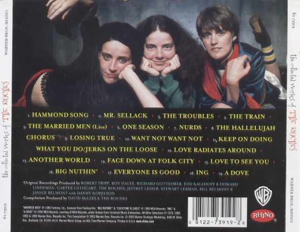Image of Back Cover of CD - VG+/VG+ - THE ROCHES, The Collected Works Of The Roches (Rhino Records; R2 73919, US 2003, Jewel Case), ,  - 4236054E