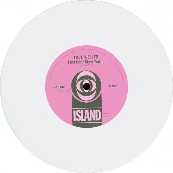 Image of Label Cover of 7" - VG/VG+ - PAUL WELLER, Fast Car / Slow Traffic (Island Records; 2750646, UK 2010, Picture Sleeve, White Vinyl), Limited Edition No 0347,  - 4216167C