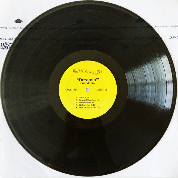 Image of Label Cover of LP - VG+/VG+ - FRIENDSHIP, Dreamin' (Orindal Records; ORD-46, US 2019, Outer Plastic Sleeve With Hype Sticker, Brown Sunglasses Coloured Vinyl), ,  - 4226065E