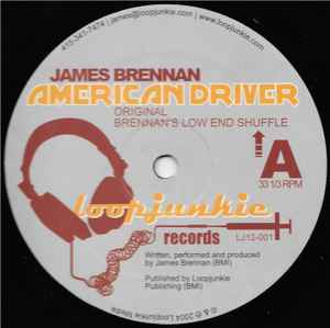 Image of Front Cover of 12" - /VG+ - JAMES BRENNAN, American Driver (Loopjunkie Records; LJ12-001, US 2004), one or two whispy hairlines - still VG+,  - 4246066S