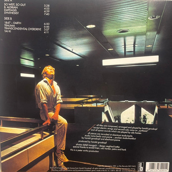 Image of Back Cover of LP - VG+/VG - HARALD GROSSKOPF, Synthesist (Bureau B; BB 158, Germany 2014 Reissue, Inner), A few light hairlines.,  - 4226038E