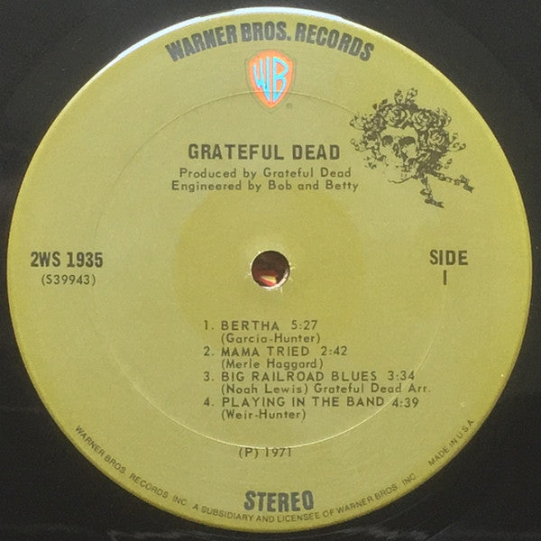 Image of Label Cover of 2xLP - G+/G+ - THE GRATEFUL DEAD, Grateful Dead (Warner Bros. Records; 2WS 1935, US 1971, Gatefold, Santa Maria Pressing), Edge wear, scuffs, sticker residue, taped edges. Hairlines all over both discs.,  - 4246105S