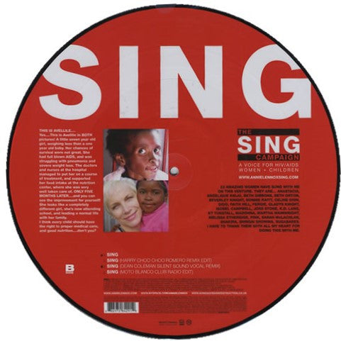 Image of Back Cover of LP - /EX - ANNIE LENNOX, Sing (Sony BMG Music Entertainment; 88697284291, UK 2008, Picture Disc), ,  - 4226070E