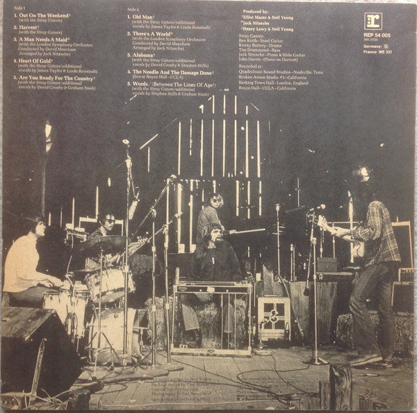 Image of Back Cover of LP - VG+/VG - NEIL YOUNG, Harvest (Reprise Records; REP 54005 (MS 2032), Europe , Insert), ,  - 4226043E