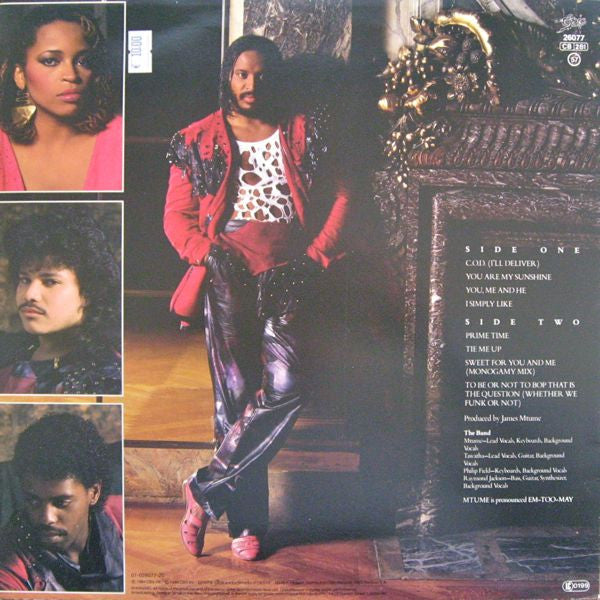 Image of Back Cover of LP - VG/VG - MTUME, You, Me And He (Epic; EPC 26077, Europe 1984, Inner), Strong VG,  - 4246145S