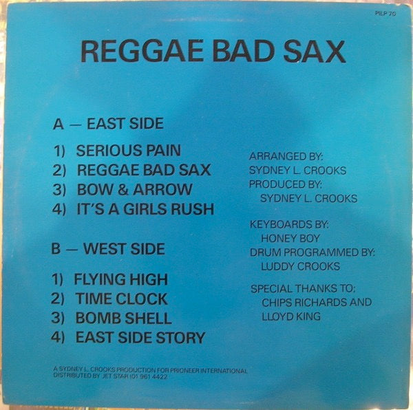 Image of Back Cover of LP - VG+/EX - JOHNNY "DIZZY" MOORE, Reggae Bad Sax (Pioneer International; PILP 70, UK 1980s), ,  - 4216241C