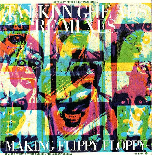 Image of Front Cover of LP - VG+/VG - TALKING HEADS, Slippery People - Making Flippy Floppy (remixes) (Sire; SAM176, UK 1984, Half of a doublepack - we don't have the other half), Light hairlines.,  - 4226161E
