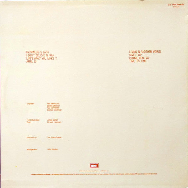 Image of Back Cover of LP - VG+/VG+ - TALK TALK, The Colour Of Spring (EMI; 31C 064 240491, Brazil 1986), ,  - 4226087E