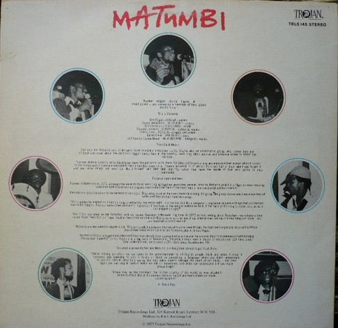 Image of Back Cover of LP - VG/VG - MATUMBI, The Best Of Matumbi (Trojan Records; TRLS 145, UK 1977), ,  - 4216283C