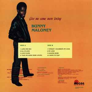 Image of Back Cover of LP - EX/EX - BUNNY MALONEY, Give Me Some More Loving (Moods International Records; HM 115, US 1985), Sleeve in shrinkwrap (opened).,  - 4246179S