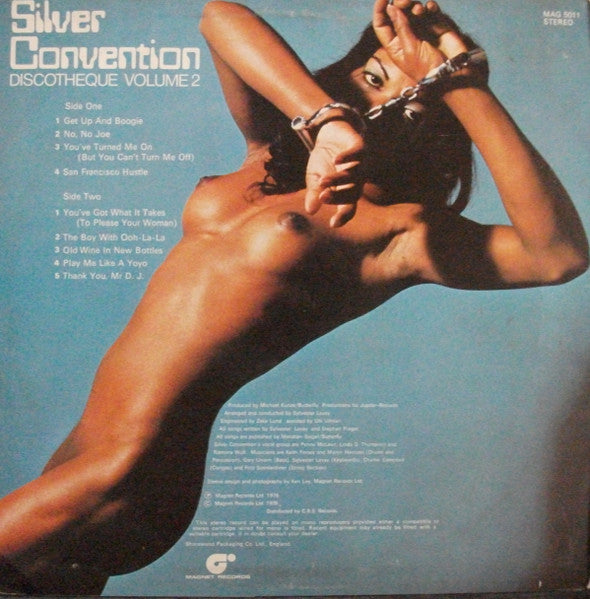Image of Back Cover of LP - VG/VG - SILVER CONVENTION, Discotheque Volume 2 (Magnet; MAG 5011, UK 1976, Uncensored cover), ,  - 4226170E