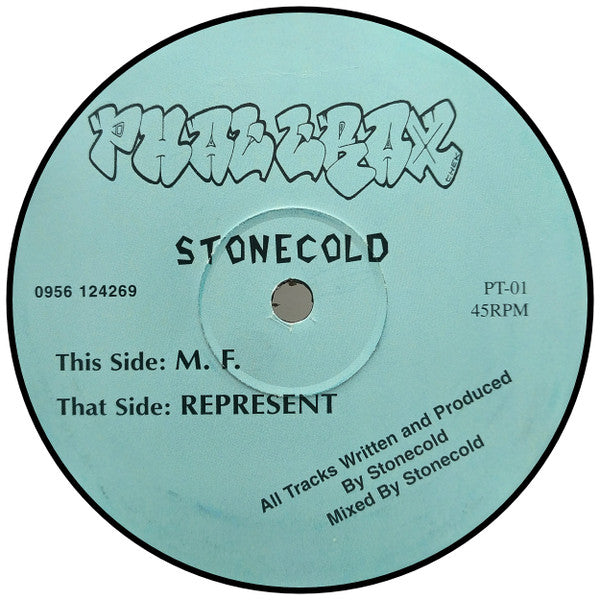 Image of Front Cover of 12" - /VG - STONECOLD, M. F. / Represent (Phat Trax; PT-01, UK 1995, Plain Sleeve), ,  - 4226151E