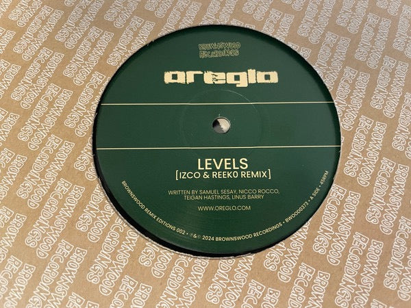 Image of Front Cover of 12" - EX/EX - OREGLO, Levels / Opedge (Brownswood Recordings; BWOOD0373, UK 2024, Die Cut Company Sleeve), ,  - 4216338C