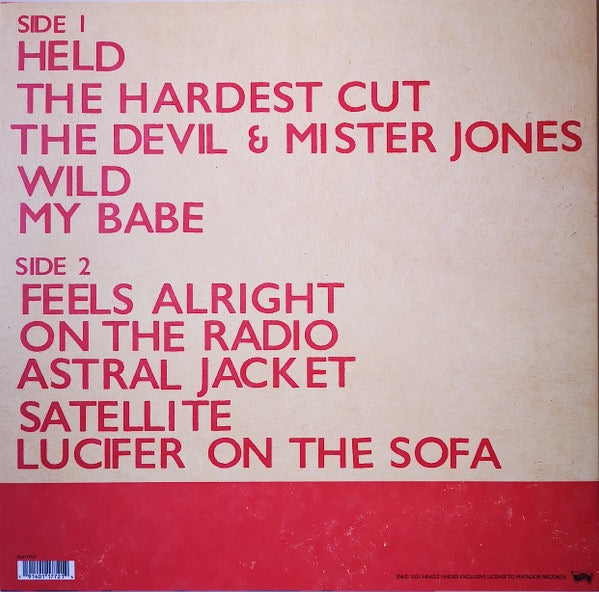 Image of Back Cover of LP - EX/VG - SPOON, Lucifer On The Sofa (Matador; OLE1772LP, Europe 2022, Inner), Strong VG, light marks only.,  - 4216322C