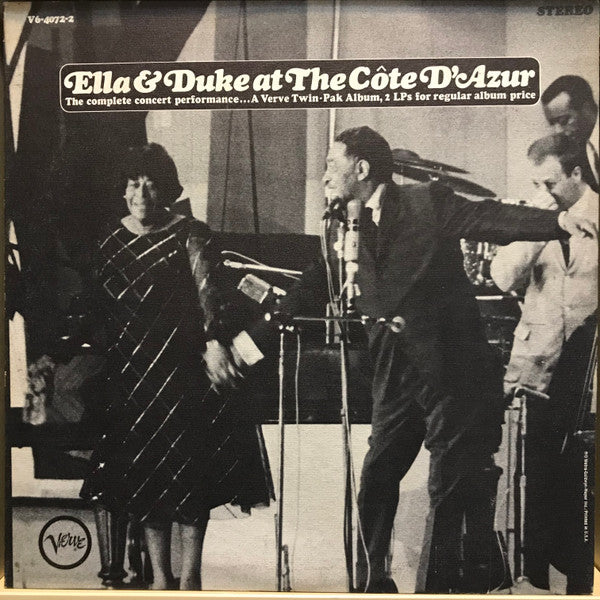 Image of Front Cover of 2xLP - VG/VG - ELLA FITZGERALD AND DUKE ELLINGTON, Ella & Duke At The C�te D'Azur (Verve Records; V6-4072-2, US 1967, Gatefold), ,  - 4226176E