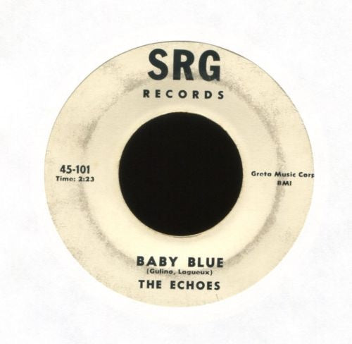 Image of Front Cover of 7" - /VG - THE ECHOES, Boomerang / Baby Blue (SRG Records ; 45-101, US 1961, Mono), ,  - 4226114E