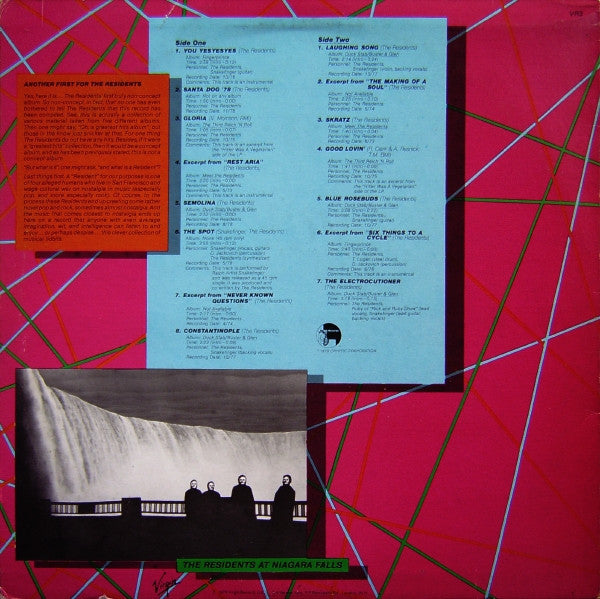 Image of Back Cover of LP - VG/VG - THE RESIDENTS, Nibbles (Virgin; VR3, UK 1979), Edge Wear Ring Wear, Stickered Sleeve, Sticker Damage,  - 4246228S