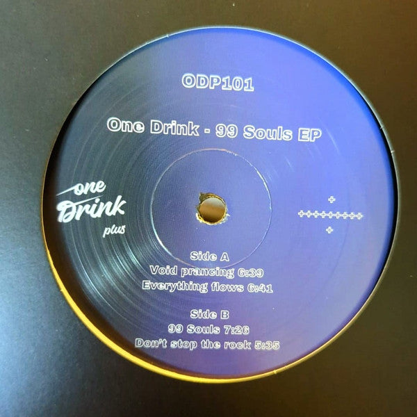 Image of Front Cover of 12" - /VG - ONE DRINK, 99 Souls EP (One Drink Plus ; ODP101, Germany 2024), light marks only. stickers on label,  - 4246269S