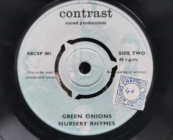 Image of Back Cover of 7" EP - /G - DOWNLINERS SECT, Nite In Gt. Newport Street (Contrast Sound Productions; RBCSP 001, UK 1964, No Picture Sleeve, Knock Out Centre), NO PICTURE SLEEVE,  - 4226111E