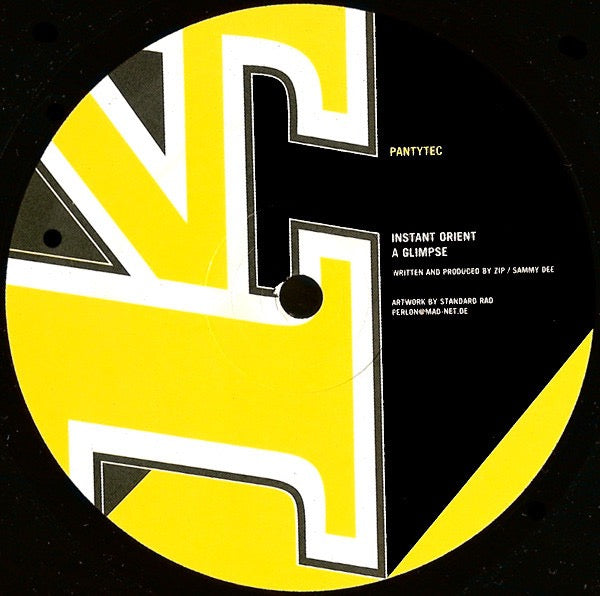Image of Back Cover of 12" - G+/G - PANTYTEC, A Glimpse (Perlon; PERL 14, Germany 1999, Die Cut Company Sleeve), Sleeve heavily marked and battered with some biro handwriting on it. Heavilu hairlined across both sides of disc with various scuffs as well, plays with light surface noise., A1		StrahlemannA2		You Are So 99B1		Instant OrientB2		A Glimpse - 4216341C