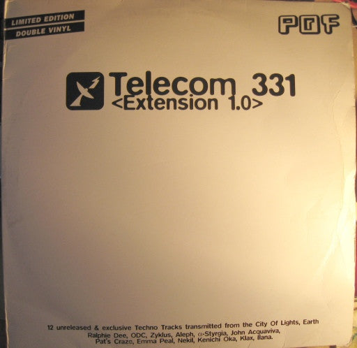 Image of Front Cover of 2xLP - G+/G+ - VARIOUS, Telecom 331 <Extension 1.0> (POF Music; 458 0011 12, France 1996, Picture Sleeve), Records conservatively graded. Sleeve worn, stained, mottled, creased, with old stickers ,  - 4216375C