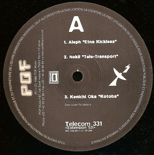 Image of Label Cover of 2xLP - G+/G+ - VARIOUS, Telecom 331 <Extension 1.0> (POF Music; 458 0011 12, France 1996, Picture Sleeve), Records conservatively graded. Sleeve worn, stained, mottled, creased, with old stickers ,  - 4216375C