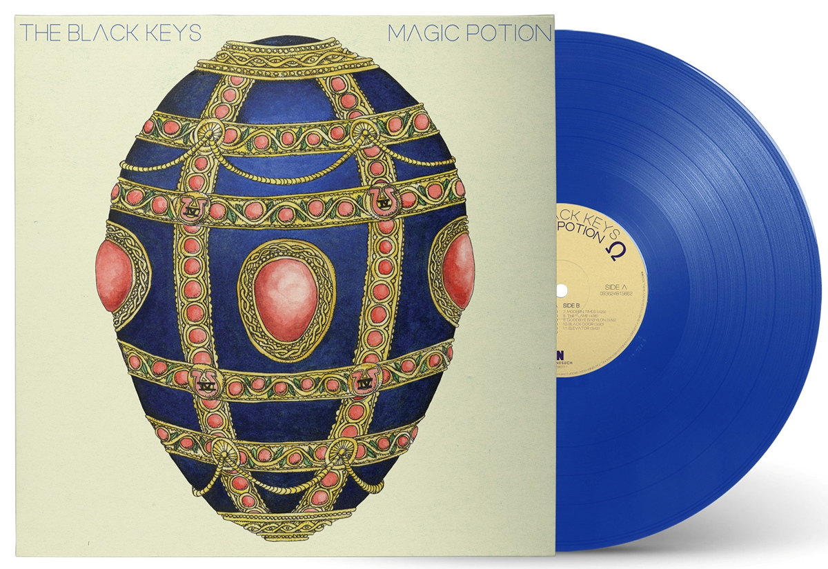 Image of Front Cover of LP - NEW/NEW - THE BLACK KEYS, Magic Potion (Nonesuch; , UK 2026 Reissue, Limited Edition 140g Magic Potion Blue Vinyl), , Marking its 20th anniversary, this coloured vinyl variant of The Black Keys’ Magic Potion contains the original 11 tracks, including “Your Touch”, “You're the One”, and “Just Got to Be”. - 9419125C