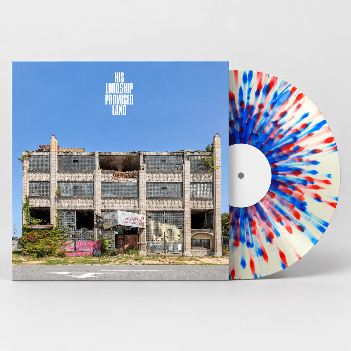 Image of Front Cover of LP - NEW/NEW - HIS LORDSHIP, Promised Land (Psychonaut Sounds; PSYCHED022LP, UK 2026, Red, Blue & White Splatter Vinyl), , His Lordship pay tribute to rock 'n' roll pioneer Chuck Berry on an album marking what would have been his 100th birthday, featuring versions of 'Maybelline', 'Promised Land' and 'Roll Over Beethoven'. - 9419141C