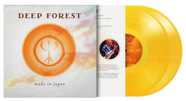 Image of Front Cover of 2xLP - NEW/NEW - DEEP FOREST, Made In Japan (Music On Vinyl; MOVLP4040C, UK 2026 Reissue, Limited Edition 180g Translucent Yellow Vinyl), , Deep Forest's 1998 live album, recorded at Tokyo's Koseinenkin Hall, featuring improvised versions of 'Sweet Lullaby' and 'Madazulu'. First release on vinyl. - 9419150C