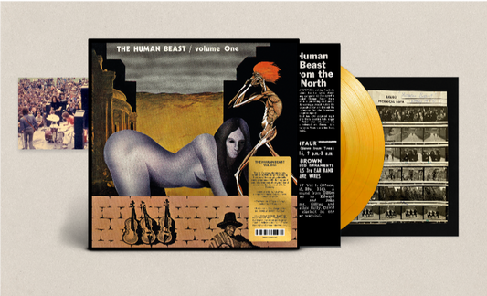 Image of Front Cover of LP - NEW - THE HUMAN BEAST, Volume One (The state51 Conspiracy; CON1042LP, UK 2026 Reissue, Gold 180g Vinyl), , Remastered reissue of the Edinburgh psychedelic hard-rock trio’s sole album, originally released in 1970, featuring new sleeve notes and previously unseen photographs and ephemera. - 9419170C