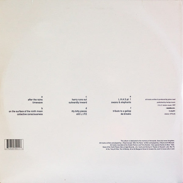 Image of Back Cover of 3xLP - VG/VG - JAIME READ, The End Of The Beginning (Fragmented Records; FMD LP 001, UK 1997), Old price sticker on rear sleevc,  - 4216402C
