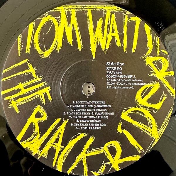 Image of Label Cover of LP - NEW/NEW - TOM WAITS, The Black Rider (Island Records; 00602448894885, Europe 2023 Reissue), , 2023 marks 30 years since Tom Waits release 'The Black Rider'. Originally released in 1993 on Island Records, 'The Black Rider' is Tom Waits' 12th studio album. 'The Black Rider' is a musical comedy/horror collaboration between artists: Robert Wilson (director/designer) writer/Beat guru, William S. Burroughs (text) and Tom Waits and Kathleen Brennan (music). Not a cast album, this Islan